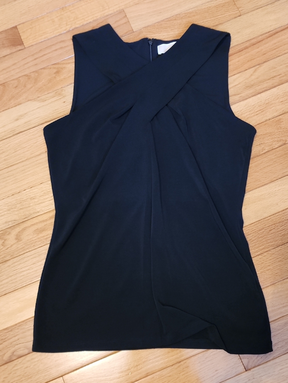 Michael Kors Black Cross-Front Shirt